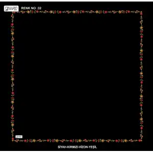 Reyyan İpek 100 cm Desenli Oyalık Yazma (ryyn-465-17)