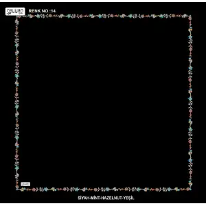 Reyyan İpek 100 cm Desenli Oyalık Yazma (ryyn-465-21)
