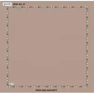 Reyyan İpek 100 cm Desenli Oyalık Yazma (ryyn-466-13)