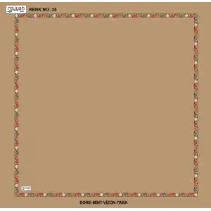 Reyyan İpek 100 cm Desenli Oyalık Yazma (ryyn-466-14)
