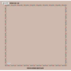 Reyyan İpek 100 cm Desenli Oyalık Yazma (ryyn-466-16)