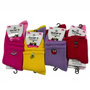 Soft Kadın Patik Çorap (12 adet) - (KPÇ-01-28)