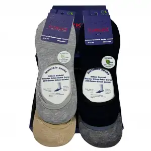 Turkuaz Erkek Bambu Babet Çorap Karışık Renk 6lı (eb12-01)