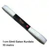 1 cm Simli Saten Kurdele (10 mt.) - (SSK-01-07)