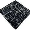 Eyfel Dimi Koton Eşarp Siyah-Beyaz Serisi (FE524-02)