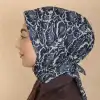 Locella El Dikişli Dijital Soft Eşarp Lacivert Serisi-soft15-02