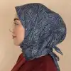 Locella El Dikişli Dijital Soft Eşarp Lacivert Serisi-soft15-05