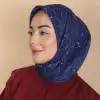 Locella El Dikişli Dijital Soft Eşarp Lacivert Serisi-soft15-07