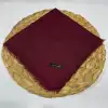 Soft İpek Düz Flamlı Keten Eşarp Bordo (FE424-23)