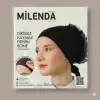 Milenda Kaymaz Viskon Dikişsiz Fırfırlı Bone-(SİYAH)-(FB02-01)