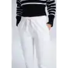 Ekru Kadın Pamuk Jogger Eşofman Altı-(jg01-03)