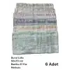 Durul 50x70 cm Bambu Kısmi Desenli Kadife El Yüz Havlusu (6 ADET) - DURUL02