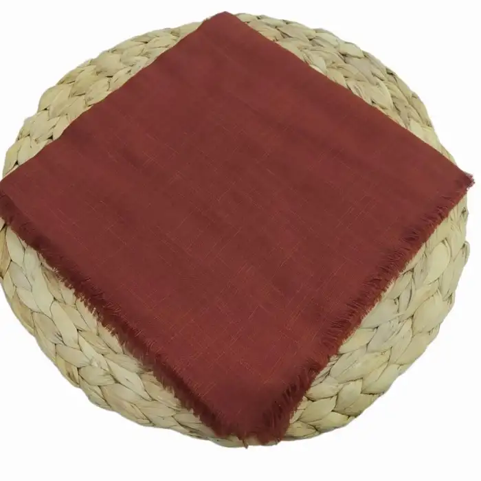 Soft İpek Düz Flamlı Keten Eşarp (FE424-14)