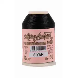 Altınbaşak 20 Gram Polyester Oya İpi (Renk:siyah)
