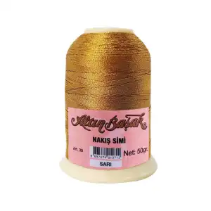 Altınbaşak 50 Gram Simli Nakış İpi İpi Renk:SARI