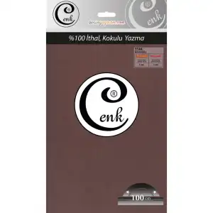 Cenk Düz 100 cm Poşetli Oyalık Yazma -(Karamel)-(301-1144)