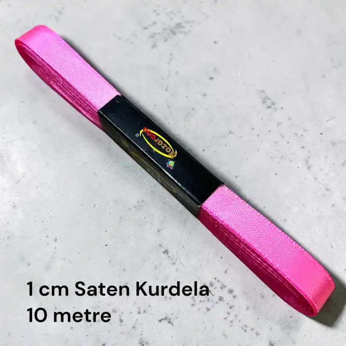 1 cm Saten Kurdele (10 mt.) - (SK-01-10)