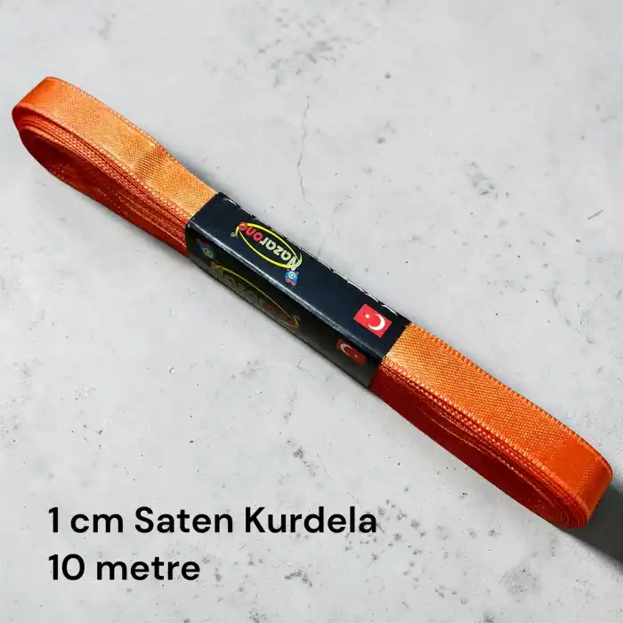1 cm Saten Kurdele (10 mt.) - (SK-01-19)