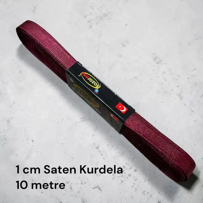 1 cm Saten Kurdele (10 mt.) - (SK-01-23)