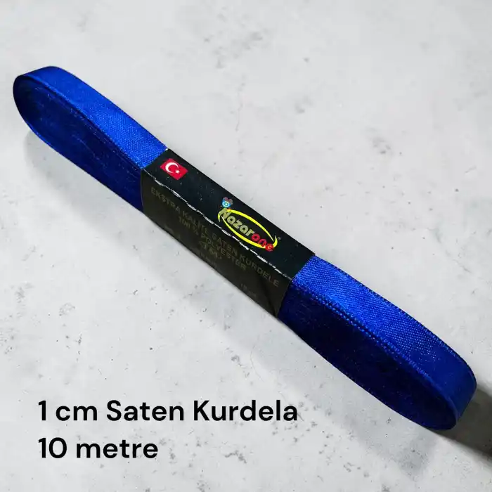 1 cm Saten Kurdele (10 mt.) - (SK-01-02)