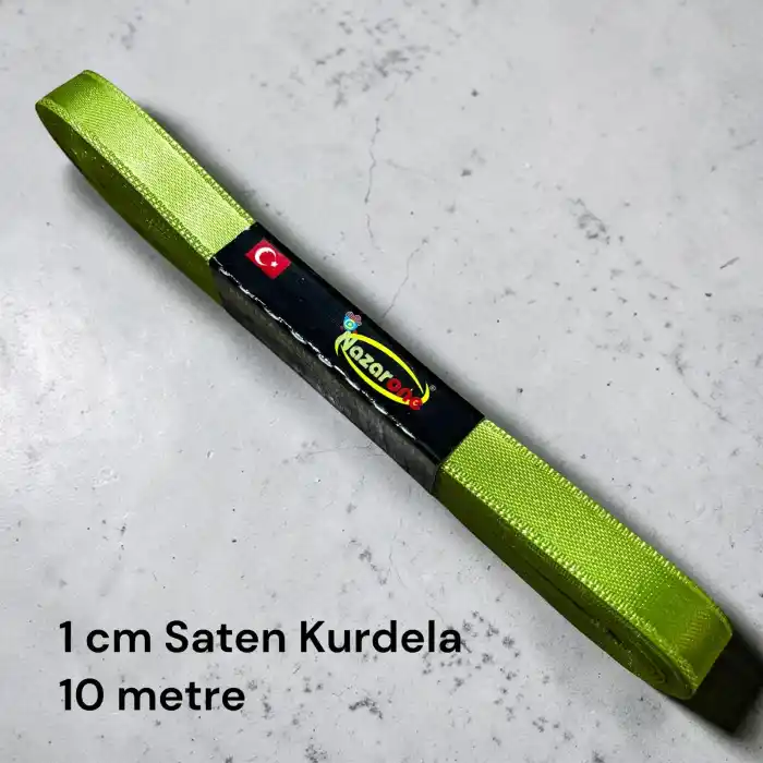 1 cm Saten Kurdele (10 mt.) - (SK-01-03)
