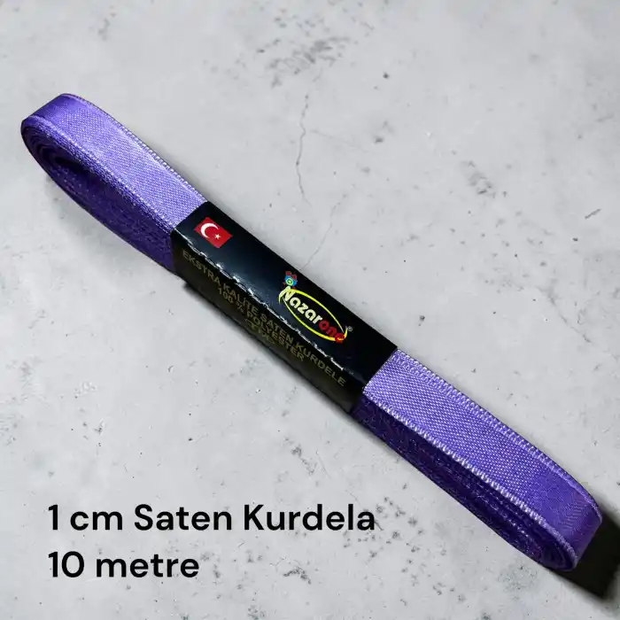 1 cm Saten Kurdele (10 mt.) - (SK-01-04)