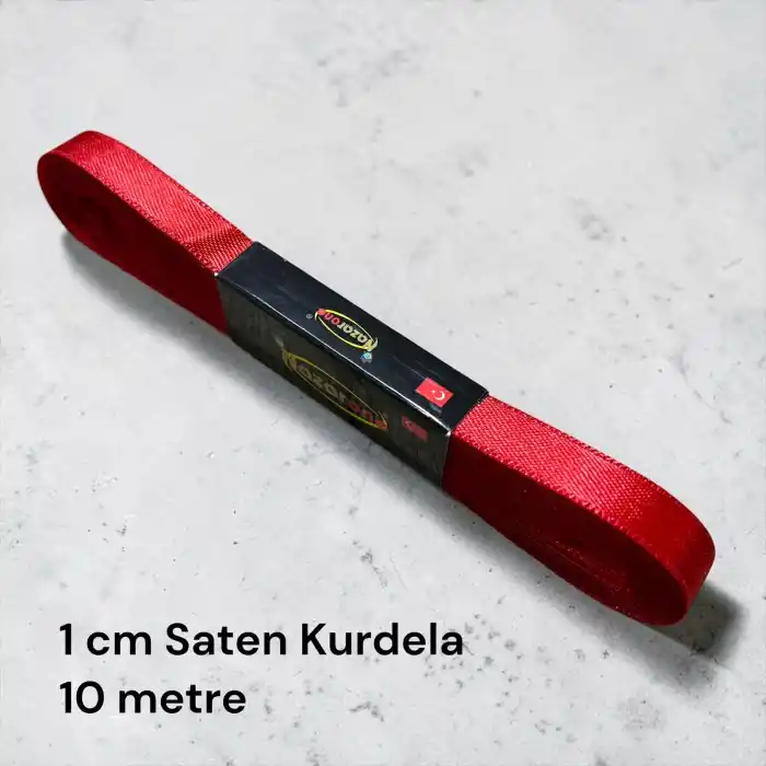 1 cm Saten Kurdele (10 mt.) - (SK-01-01)