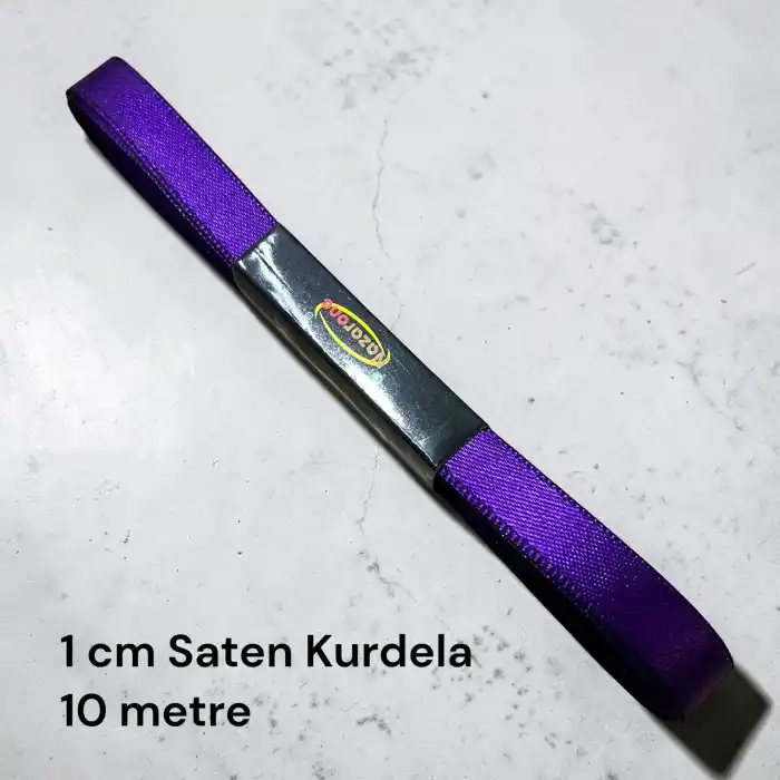1 cm Saten Kurdele (10 mt.) - (SK-01-25)
