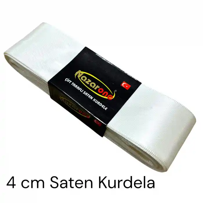 4 cm Krem Saten Kurdele (10 mt.) - (SK-04-08)
