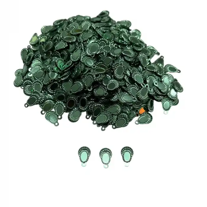 Pleksi Oya İşleme Pulu Hürrem Küpe Model (Su Yeşili) (pul05-08)