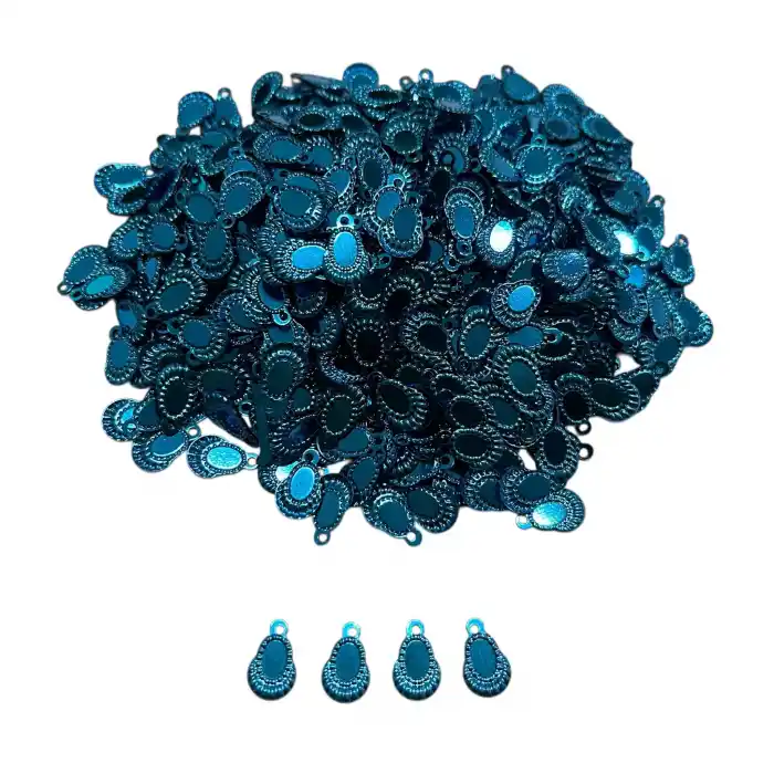 Pleksi Oya İşleme Pulu Hürrem Küpe Model (Elektrik Mavi) (pul05-16)