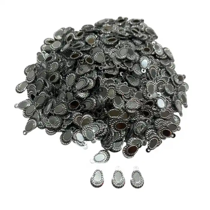 Pleksi Oya İşleme Pulu Hürrem Küpe Model (Gümüş) (pul05-20)