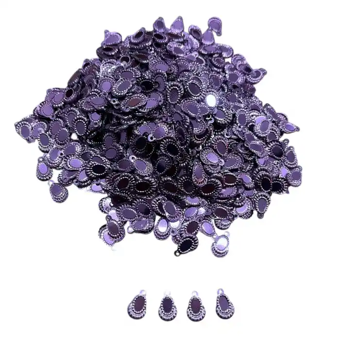 Pleksi Oya İşleme Pulu Hürrem Küpe Model (Menekşe) (pul05-26)