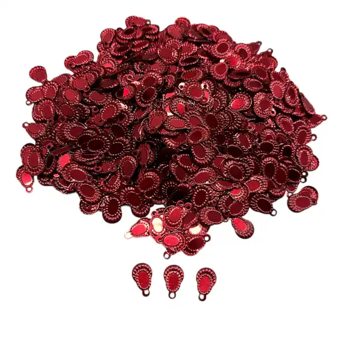 Pleksi Oya İşleme Pulu Hürrem Küpe Model (Kırmızı) (pul05-27)