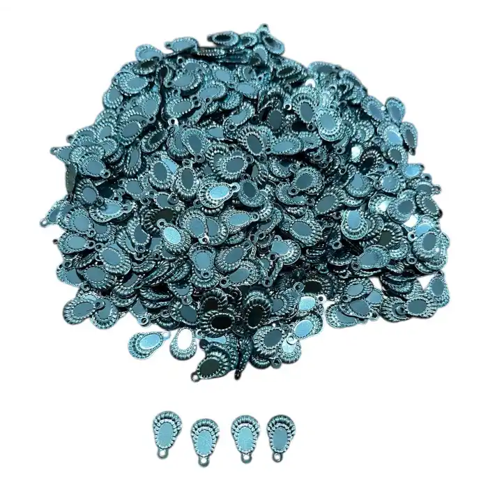 Pleksi Oya İşleme Pulu Hürrem Küpe Model (Buz Mavi) (pul05-28)