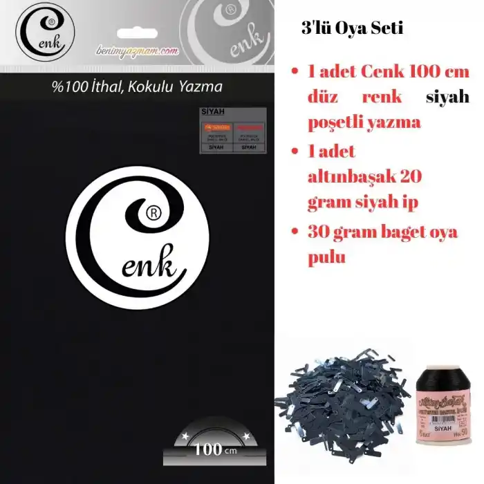 3lü Oya Seti Siyah (305-01)