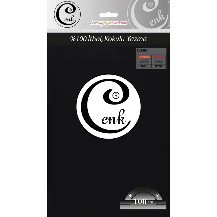 Cenk Düz Renk 100 cm Siyah Yazma (301-999)
