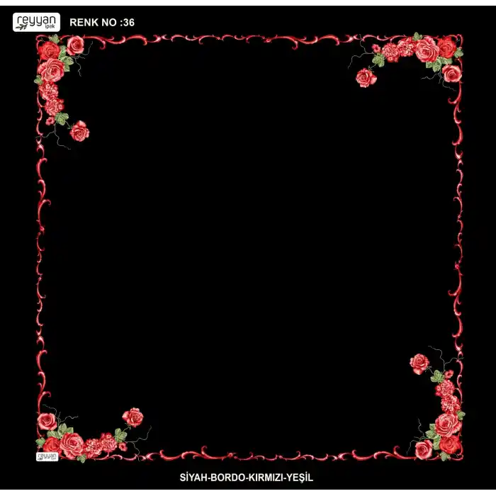 Reyyan İpek 100 cm Desenli Oyalık Yazma (ryyn-439-10)