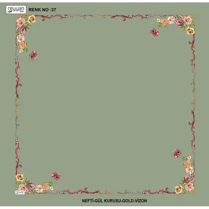 Reyyan İpek 100 cm Desenli Oyalık Yazma (ryyn-439-11)