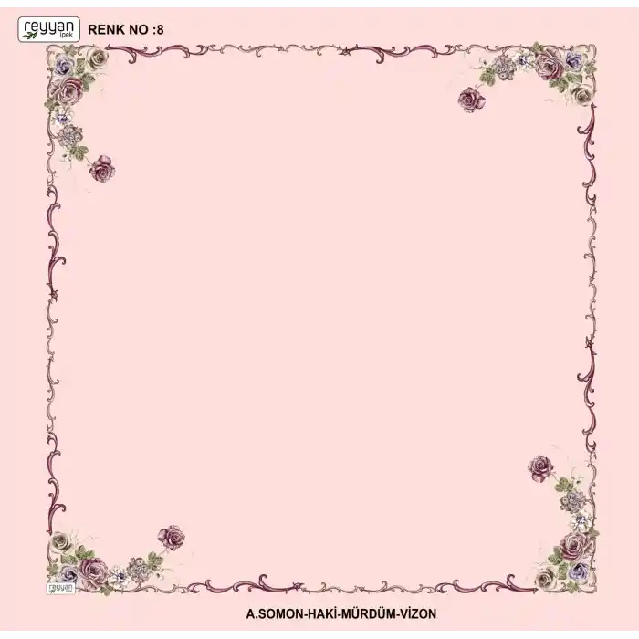 Reyyan İpek 100 cm Desenli Oyalık Yazma (ryyn-439-24)