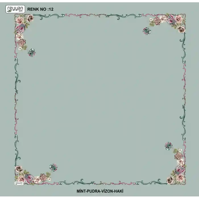 Reyyan İpek 100 cm Desenli Oyalık Yazma (ryyn-439-28)