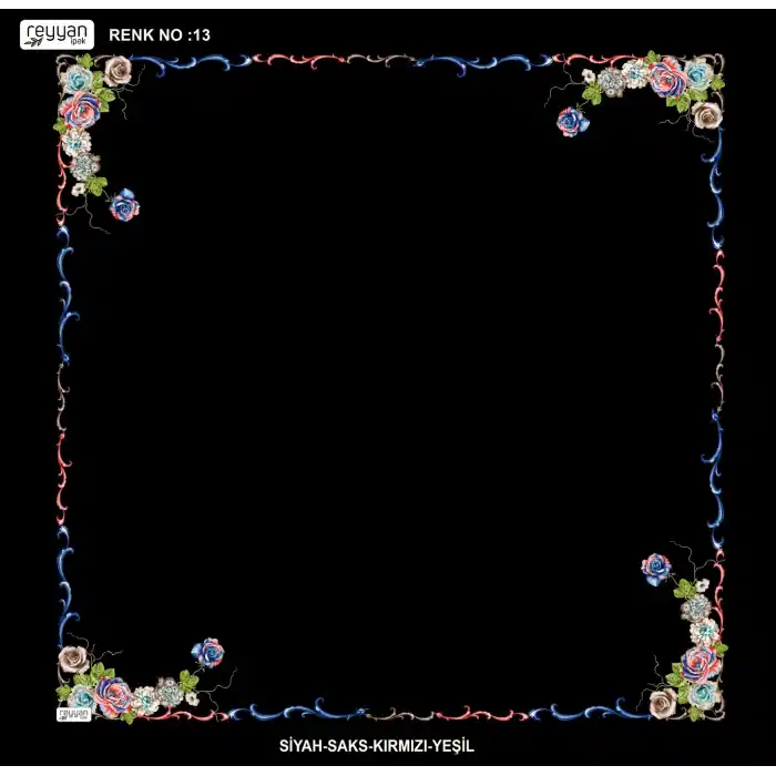 Reyyan İpek 100 cm Desenli Oyalık Yazma (ryyn-439-29)