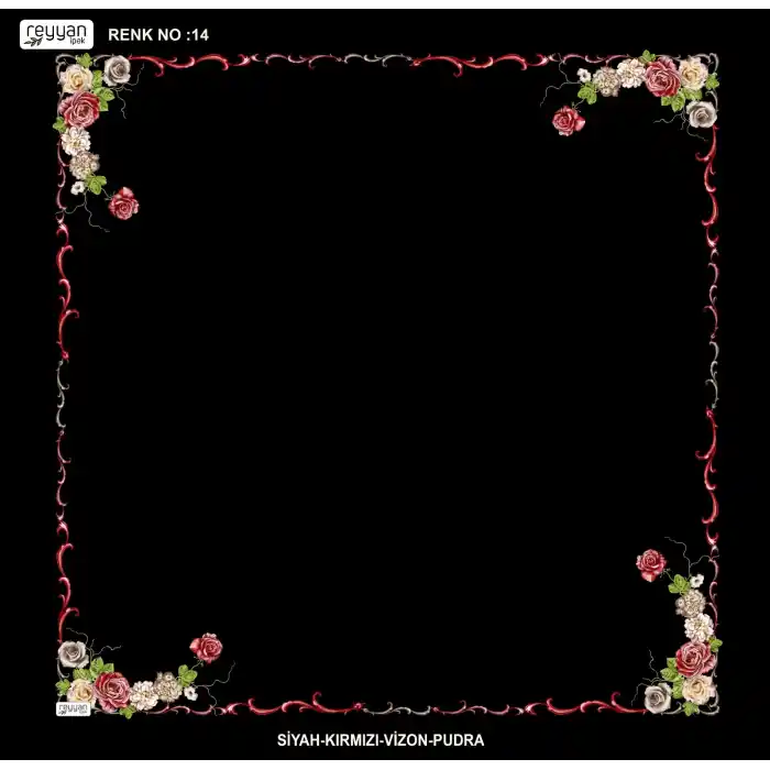 Reyyan İpek 100 cm Desenli Oyalık Yazma (ryyn-439-30)