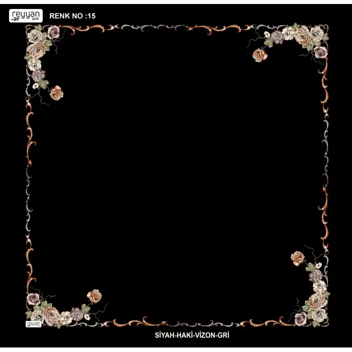 Reyyan İpek 100 cm Desenli Oyalık Yazma (ryyn-439-31)