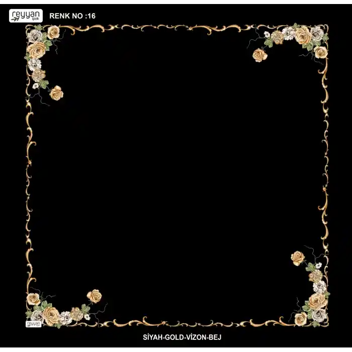 Reyyan İpek 100 cm Desenli Oyalık Yazma (ryyn-439-32)