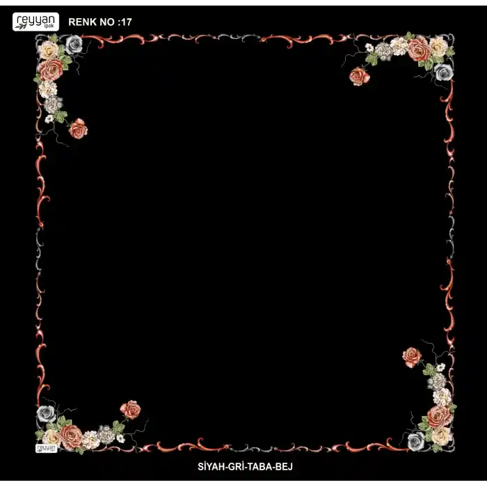 Reyyan İpek 100 cm Desenli Oyalık Yazma (ryyn-439-33)