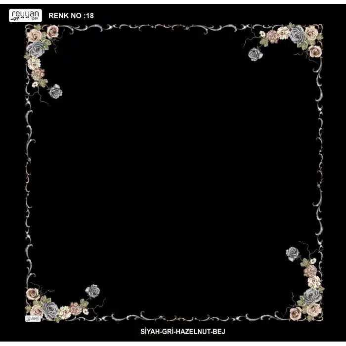 Reyyan İpek 100 cm Desenli Oyalık Yazma (ryyn-439-34)