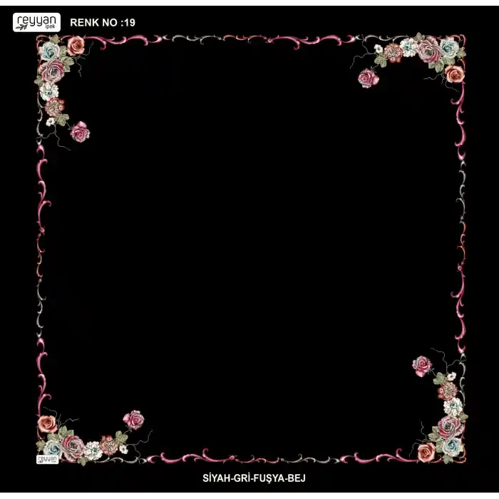 Reyyan İpek 100 cm Desenli Oyalık Yazma (ryyn-439-35)