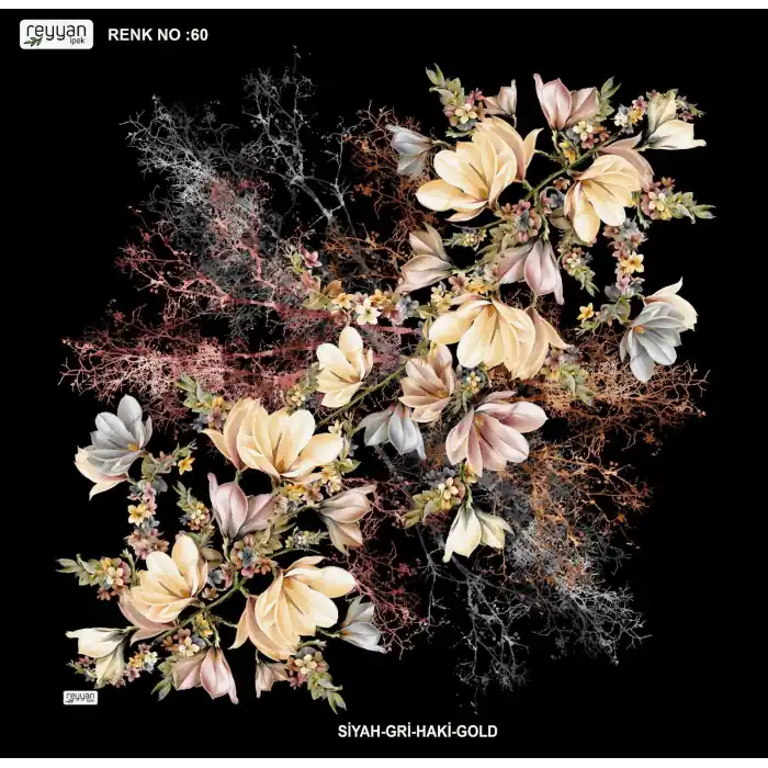 Reyyan İpek 100 cm Desenli Oyalık Yazma (ryyn-440-01)