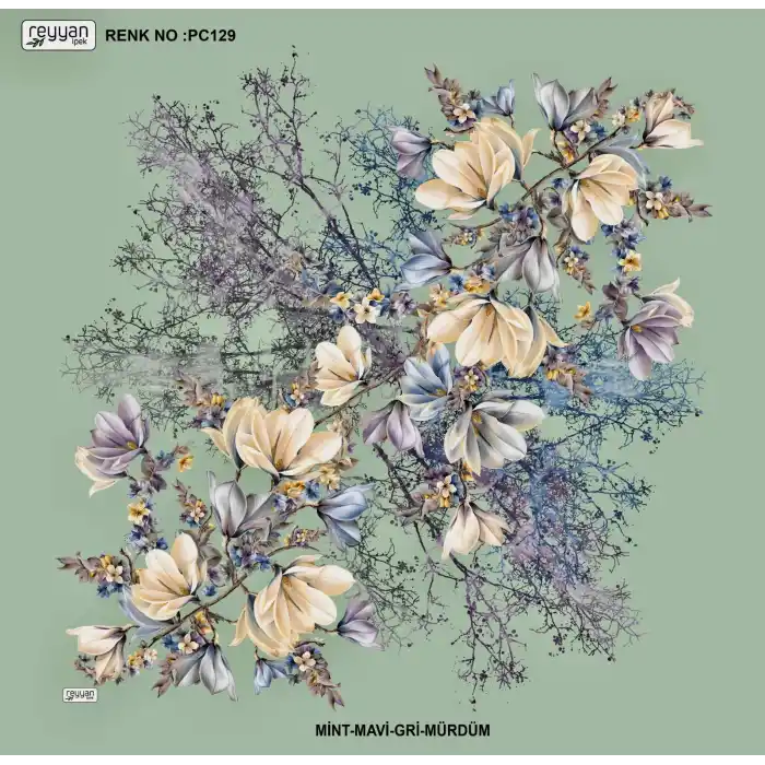 Reyyan İpek 100 cm Desenli Oyalık Yazma (ryyn-440-03)